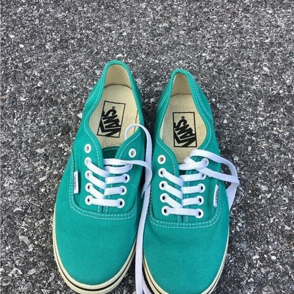 Acubi mermaidcore fairycore Vans Lo Pro Canvas Turquoise Sneakers women size 5 - Picture 2 of 6